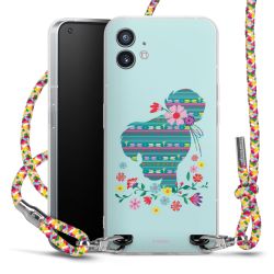 New Carry Case Transparent Stoff colourful/silber