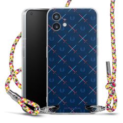 New Carry Case Transparent Stoff colourful/silber