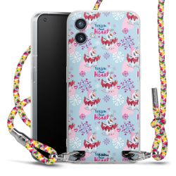 New Carry Case Transparent Stoff colourful/silber