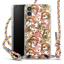 New Carry Case Transparent Stoff colourful/silber