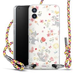 New Carry Case Transparent Stoff colourful/silber