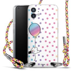 New Carry Case Transparent Stoff colourful/silber