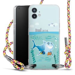 New Carry Case Transparent Stoff colourful/silber