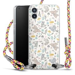 New Carry Case Transparent Stoff colourful/silber