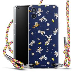 New Carry Case Transparent Stoff colourful/silber