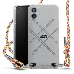 New Carry Case Transparent Stoff colourful/silber