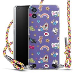 New Carry Case Transparent Stoff colourful/silber