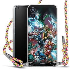 New Carry Case Transparent Stoff colourful/silber