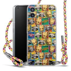 New Carry Case Transparent Stoff colourful/silber