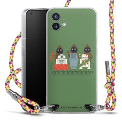 New Carry Case Transparent Stoff colourful/silber