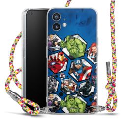 New Carry Case Transparent Stoff colourful/silber