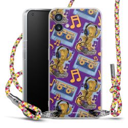 New Carry Case Transparent Stoff colourful/silber