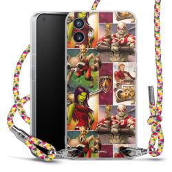 New Carry Case Transparent Stoff colourful/silber