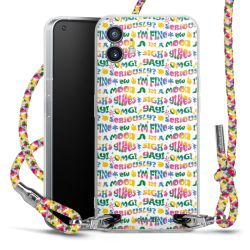 New Carry Case Transparent Stoff colourful/silber