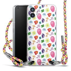 New Carry Case Transparent Stoff colourful/silber