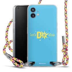 New Carry Case Transparent Stoff colourful/silber