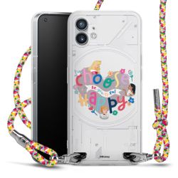 New Carry Case Transparent Stoff colourful/silber