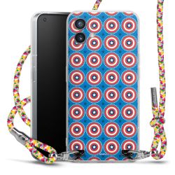 New Carry Case Transparent Stoff colourful/silber