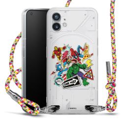 New Carry Case Transparent Stoff colourful/silber