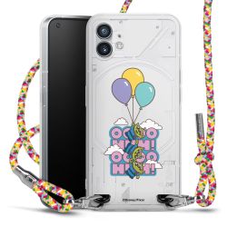 New Carry Case Transparent Stoff colourful/silber