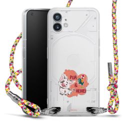 New Carry Case Transparent Stoff colourful/silber