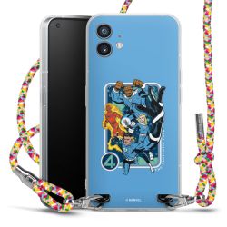 New Carry Case Transparent Stoff colourful/silber