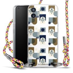 New Carry Case Transparent Stoff colourful/silber