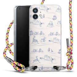 New Carry Case Transparent Stoff colourful/silber