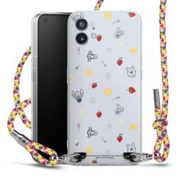 New Carry Case Transparent Stoff colourful/silber