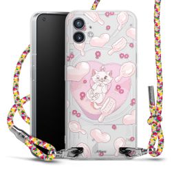 New Carry Case Transparent Stoff colourful/silber