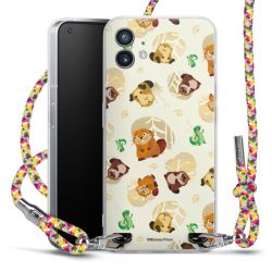 New Carry Case Transparent Stoff colourful/silber