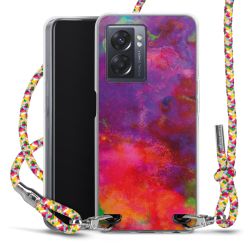 New Carry Case Transparent Stoff colourful/silber