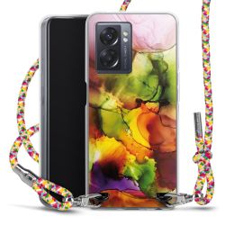 New Carry Case Transparent Stoff colourful/silber