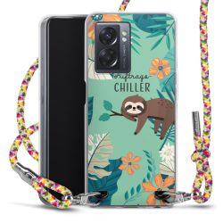 New Carry Case Transparent Stoff colourful/silber