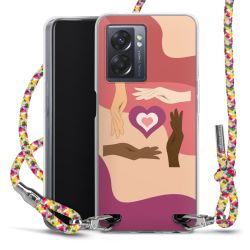 New Carry Case Transparent Stoff colourful/silber