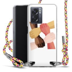 New Carry Case Transparent Stoff colourful/silber