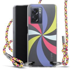 New Carry Case Transparent Stoff colourful/silber