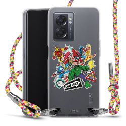 New Carry Case Transparent Stoff colourful/silber