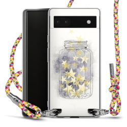 New Carry Case Transparent Stoff colourful/silber