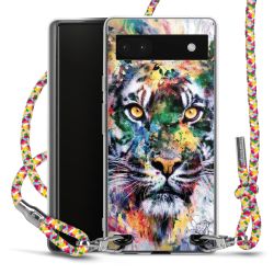 New Carry Case Transparent Stoff colourful/silber