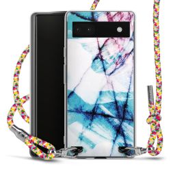 New Carry Case Transparent Stoff colourful/silber