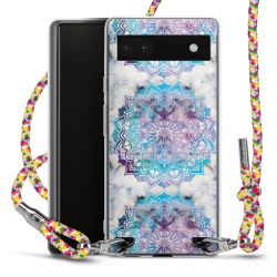 New Carry Case Transparent Stoff colourful/silber