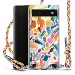 New Carry Case Transparent Stoff colourful/silber