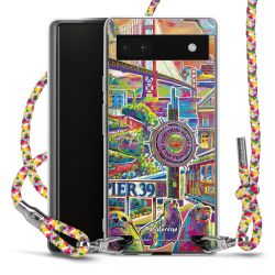 New Carry Case Transparent Stoff colourful/silber