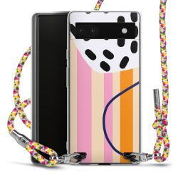 New Carry Case Transparent Stoff colourful/silber