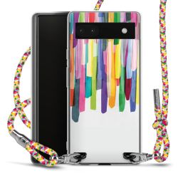 New Carry Case Transparent Stoff colourful/silber