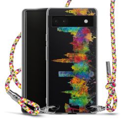 New Carry Case Transparent Stoff colourful/silber