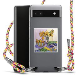 New Carry Case Transparent Stoff colourful/silber