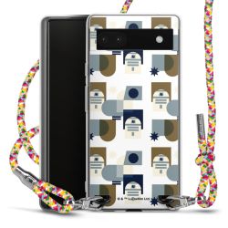 New Carry Case Transparent Stoff colourful/silber