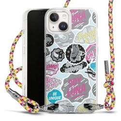 New Carry Case Transparent Stoff colourful/silber